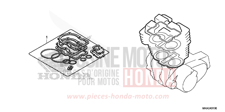 TROUSSE DE JOINT A von NC750X DCT MAT GUNPOWDER BLACK METALLIC (NH436) von 2016